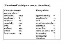 Shorthand Shorthand