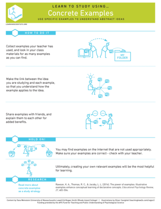 Dual Coding Handout Concrete Examples Handout